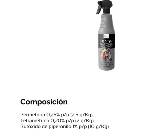 Insecticida repelente Pody Care especial caballos | 1 litro