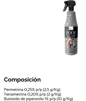 Insecticida repelente Pody Care especial caballos | 1 litro