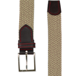 Cinturón Elástico MOD Trenzado Algodón | Beig