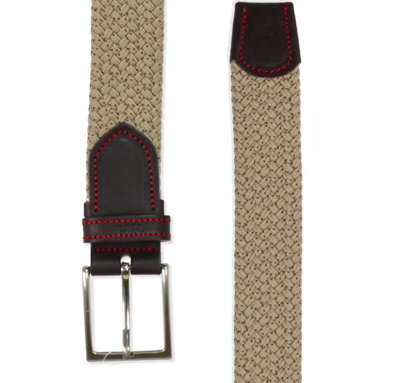 Cinturón Elástico MOD Trenzado Algodón | Beig