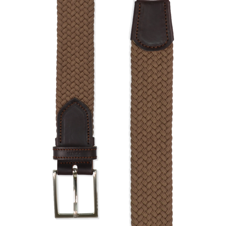 Cinturón Elástico MOD Trenzado Algodón | Marrón