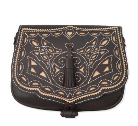 Bolso rociero moña | Engrasado fondo beige