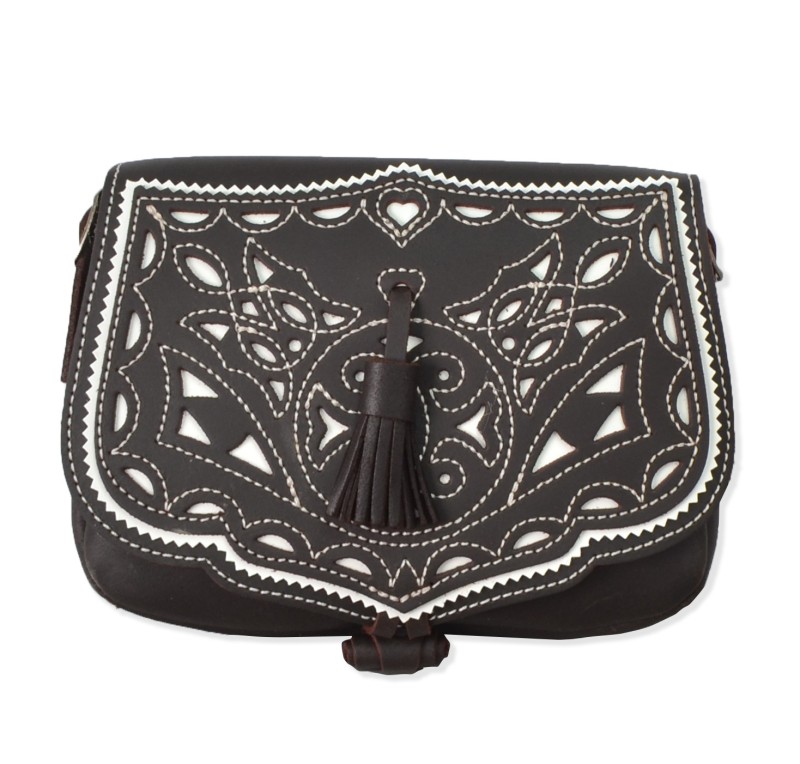 Bolso rociero moña | Engrasado fondo blanco