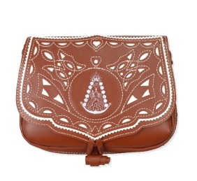 Bolso rociero ribete picado virgen | Avellana