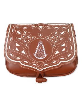Bolso rociero ribete picado virgen | Avellana