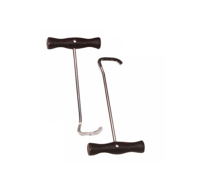 Gancho metebotas con mango de madera