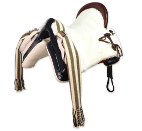 Silla de montar vaquera de fibra modelo Alejandra | Negra