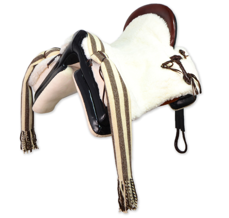 Silla de montar vaquera de fibra modelo Alejandra | Negra