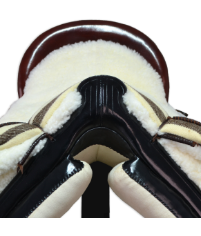 Silla de montar vaquera de fibra modelo Alejandra | Negra