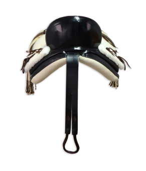 Silla de montar vaquera de fibra modelo Alejandra | Negra