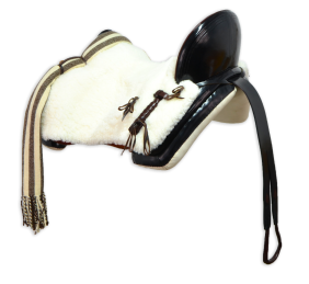 Silla de montar vaquera de fibra modelo Alejandra | Negra