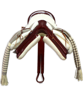 Silla de montar vaquera de fibra modelo Alejandra | Chocolate