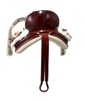 Silla de montar vaquera de fibra modelo Alejandra | Chocolate