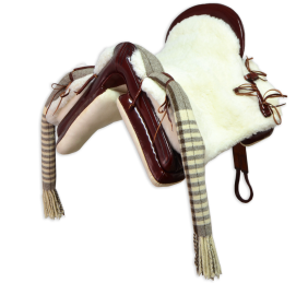 Silla de montar vaquera de fibra modelo Alejandra | Chocolate