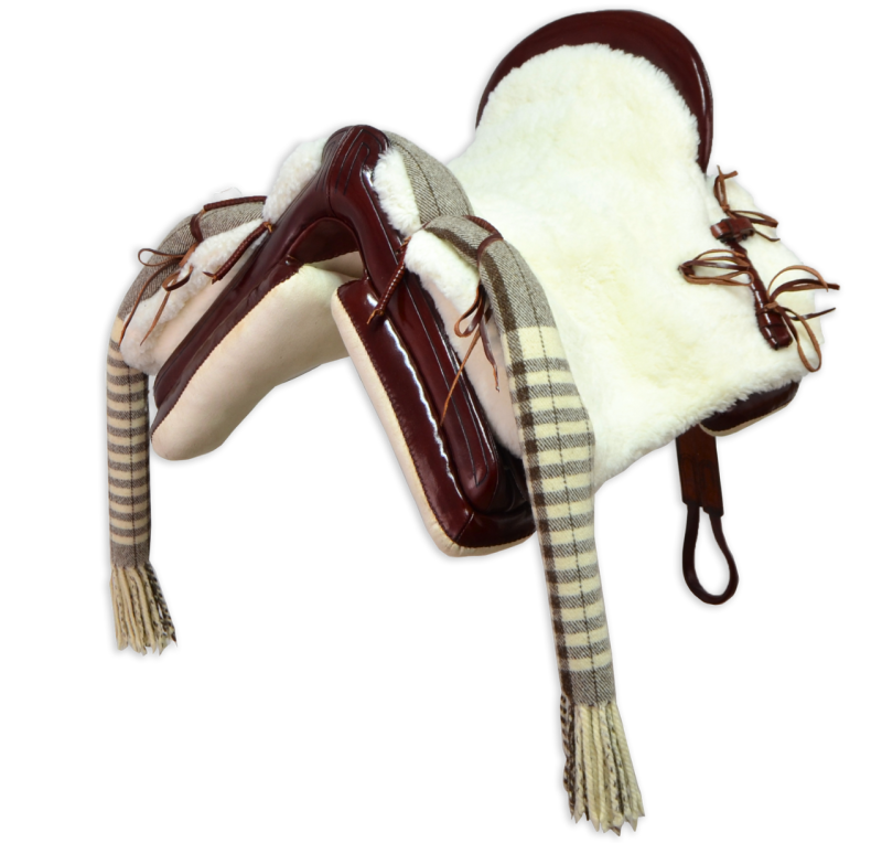 Silla de montar vaquera de fibra modelo Alejandra | Chocolate