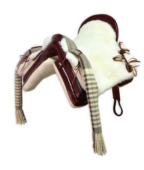 Silla de montar vaquera de fibra modelo Alejandra | Chocolate