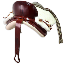 Silla de montar vaquera de fibra modelo Alejandra | Chocolate