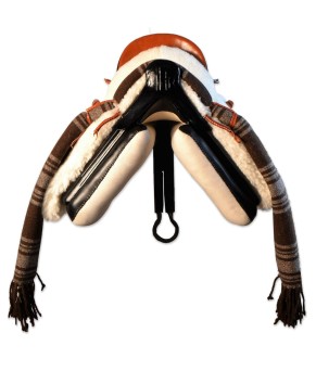 Silla de montar vaquera 'María' | Negra | Bastes de pelo