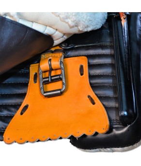 Silla de montar vaquera 'María' | Negra | Bastes de pelo