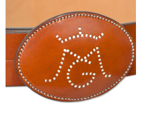 Cinturón "Los Nietos" con hebilla ovalada | Pergamino