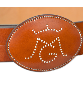 Cinturón "Los Nietos" con hebilla ovalada | Pergamino
