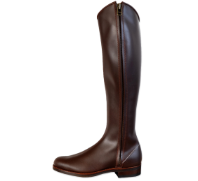 Bota 1850 'Los Nietos' serraje cremallera exterior | Piso Sevilla | Castaña