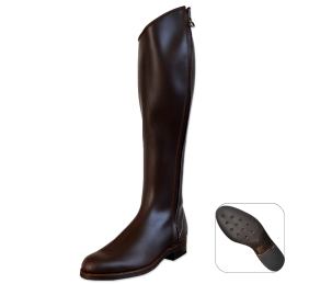 Bota 1850 'Los Nietos' serraje cremallera exterior | Piso Sevilla | Castaña