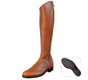 Bota 1850 Los Nietos serraje cremallera exterior | Piso Sevilla | Natural