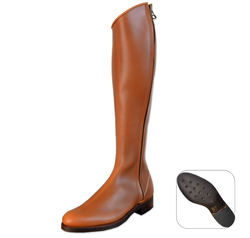 Bota 1850 Los Nietos serraje cremallera exterior | Piso Sevilla | Natural