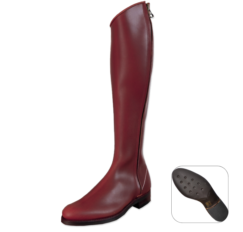 Bota 'Los Nietos' en ternera flor 1850 | Piso Sevilla | Color cereza