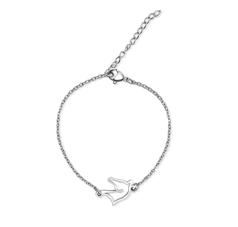 Pulsera Buddy con cadena plateada