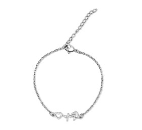 Pulsera Lily con cadena plateada