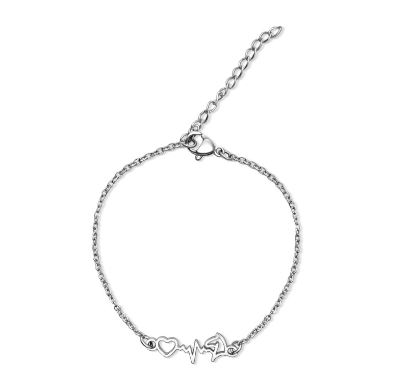 Pulsera Lily con cadena plateada