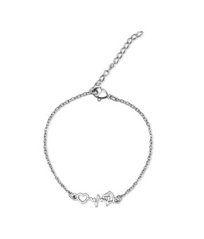 Pulsera Lily con cadena plateada