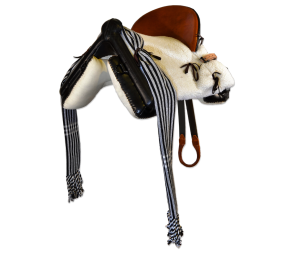 Silla de montar vaquera poni 'Initium' | Negra