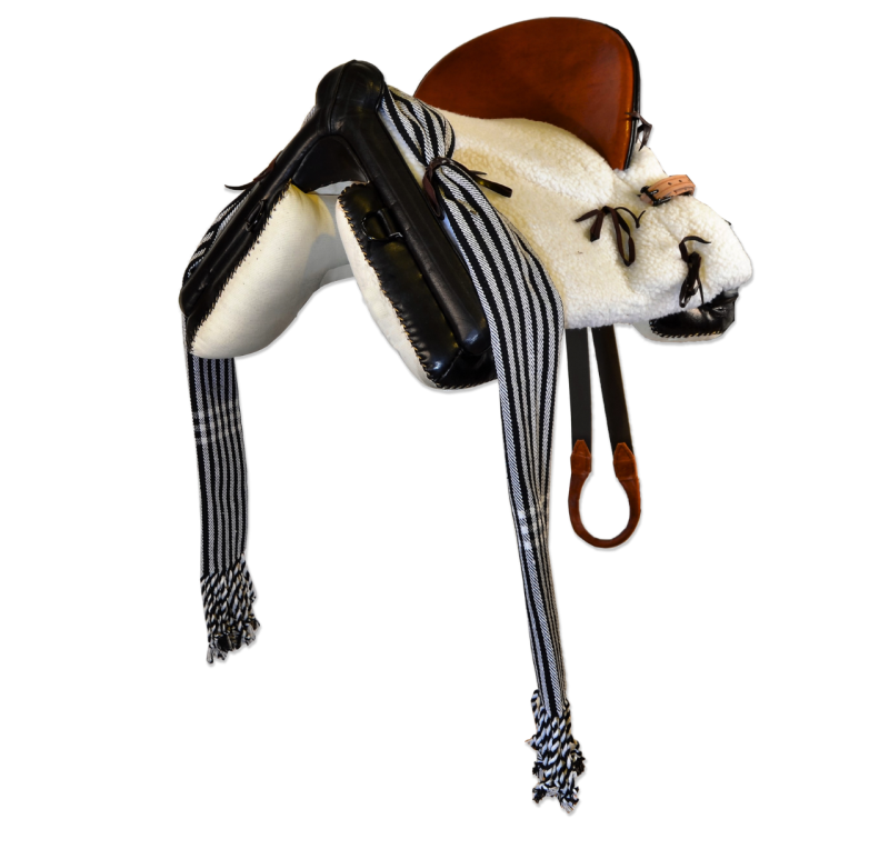 Silla de montar vaquera poni 'Initium' | Negra