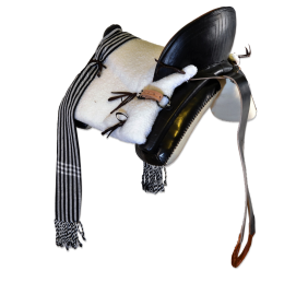 Silla de montar vaquera poni 'Initium' | Negra