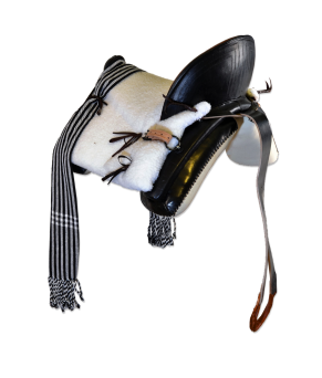 Silla de montar vaquera poni 'Initium' | Negra