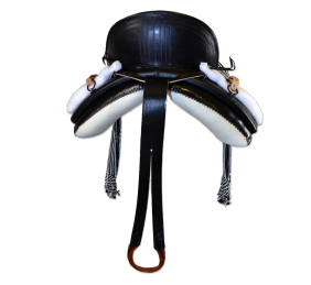 Silla de montar vaquera poni 'Initium' | Negra