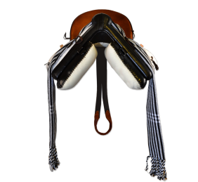 Silla de montar vaquera poni 'Initium' | Negra