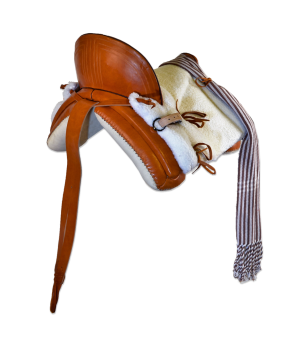 Silla de montar vaquera poni 'Initium'| Avellana