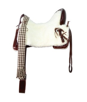 Silla de montar vaquera de fibra de carbono modelo Victoria | Chocolate