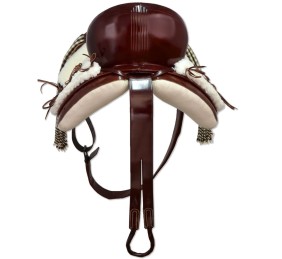 Silla de montar vaquera de fibra de carbono modelo Victoria | Chocolate