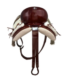 Silla de montar vaquera de fibra de carbono modelo Victoria | Chocolate