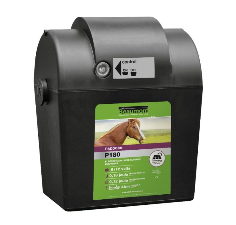 Pastor con pila Paddock P180 + 2,5 W panel solar