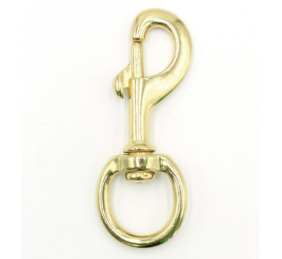 Mosquetón giratorio fuerte | 80 mm | Dorado