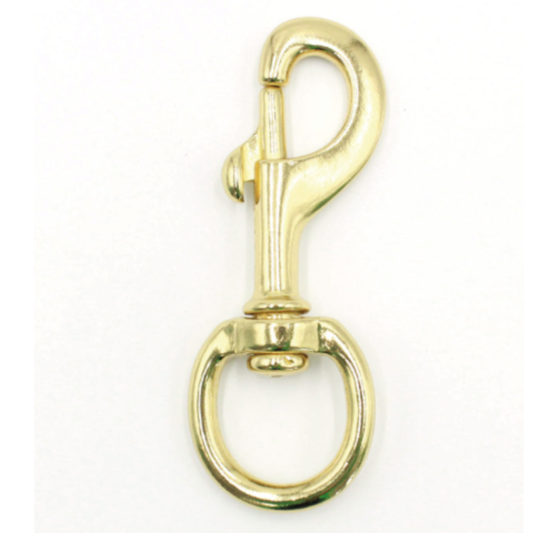 Mosquetón giratorio fuerte | 80 mm | Dorado