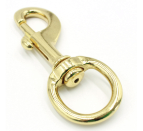 Mosquetón giratorio fuerte | 80 mm | Dorado