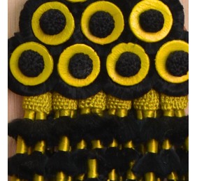 Mosquero de seda artesano premium | Negro y oro