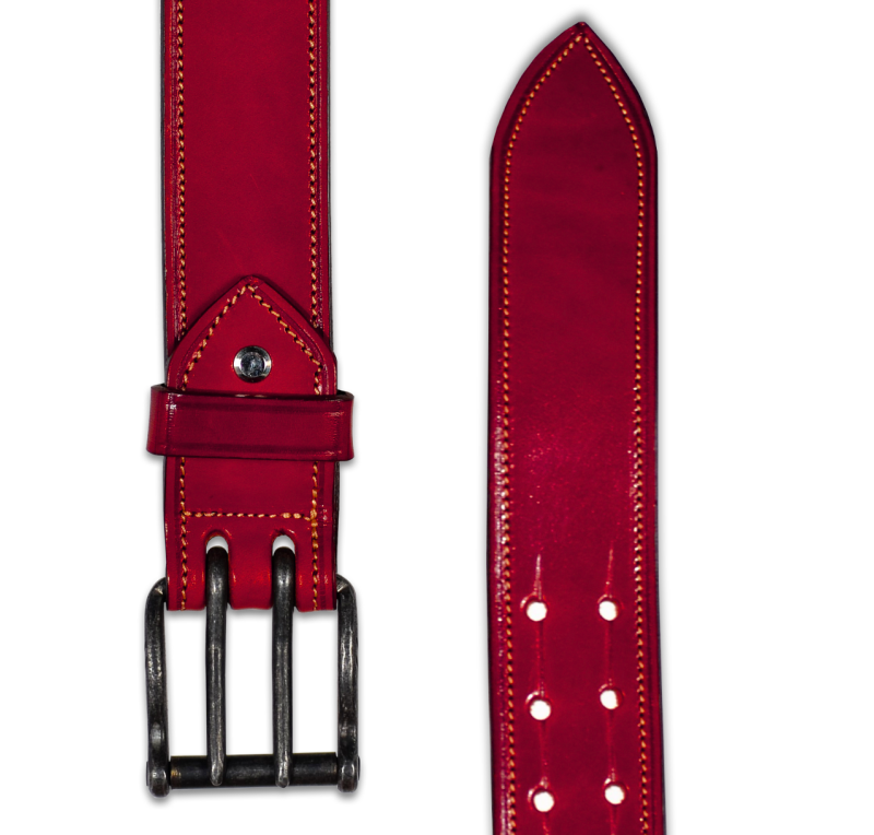 Cinturón de cuero 'Los Nietos' hecho a mano costuras | Doble Pincho